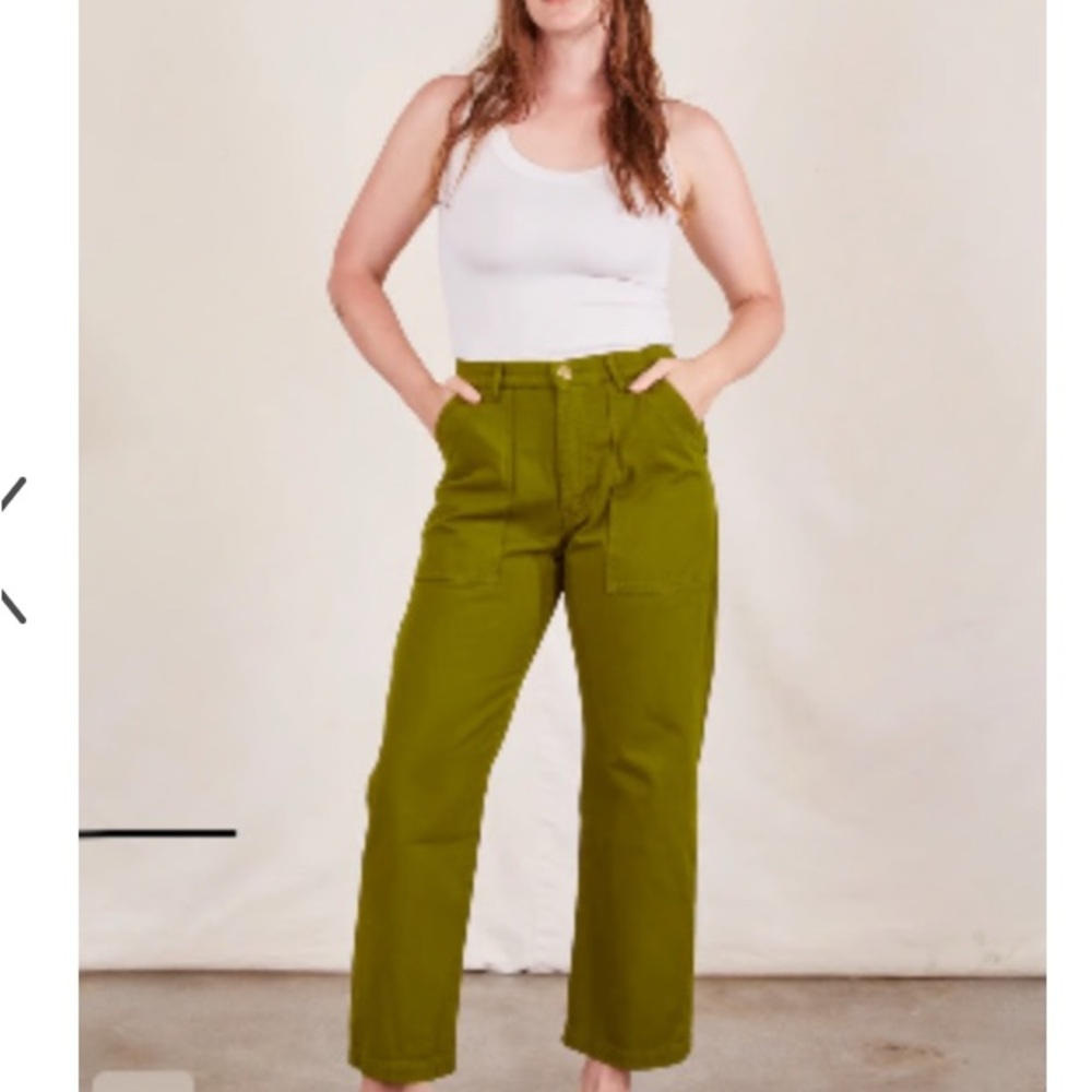 Big Bud Press Work Pants in Olive—size small